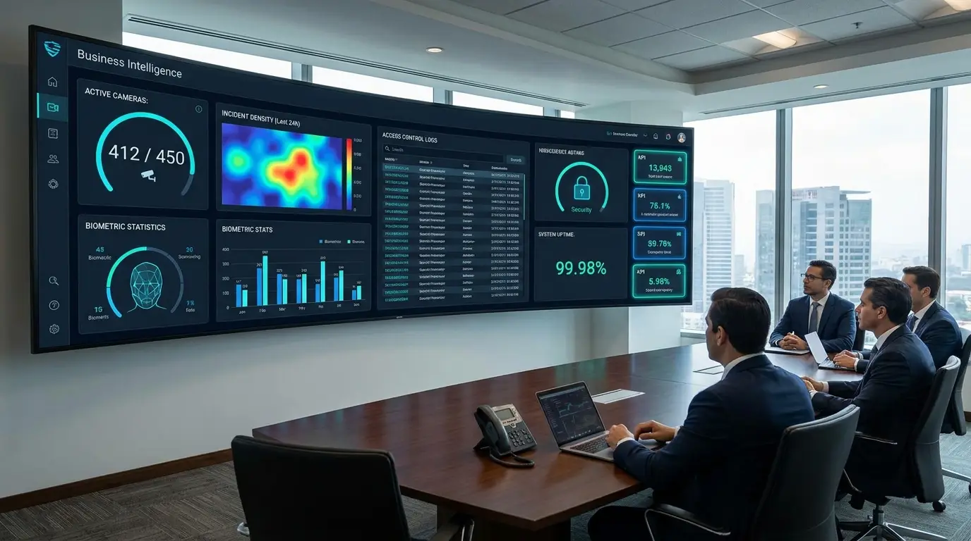 Dashboard de business intelligence y métricas de seguridad para empresas en CDMX — Skynet Security