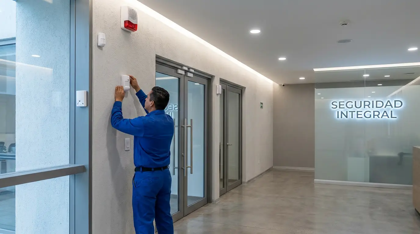 Sensores de alarma perimetral instalados en corporativo CDMX — Skynet Security